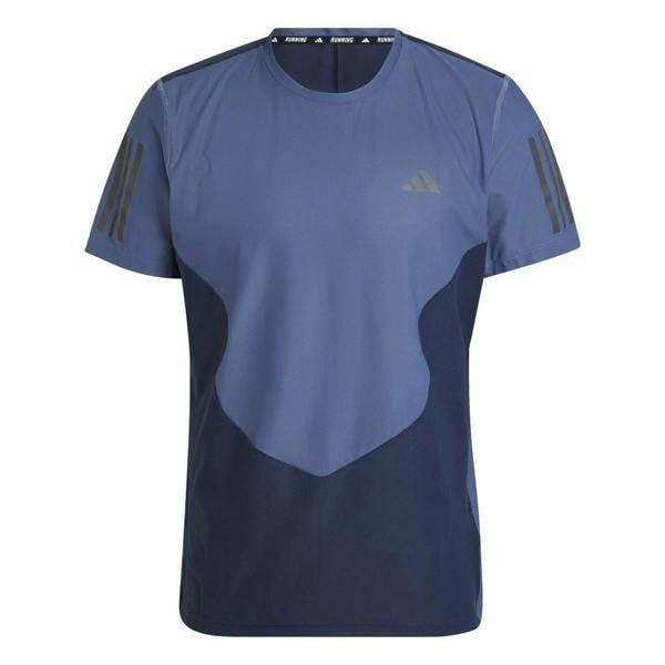 Adidas Mens Own The Run Colour Block T-Shirt - Ink - 