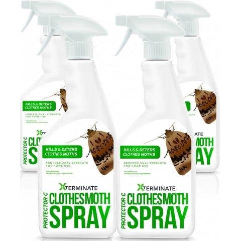 Xterminate Clothes Moth Killer Spray Treatment 4L Professional Strength Formula For Home Use