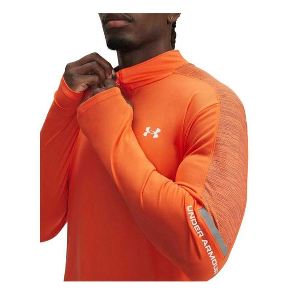 Under Armour Mens Technical Long-Sleeved Running Sweatshirt - Orange - 