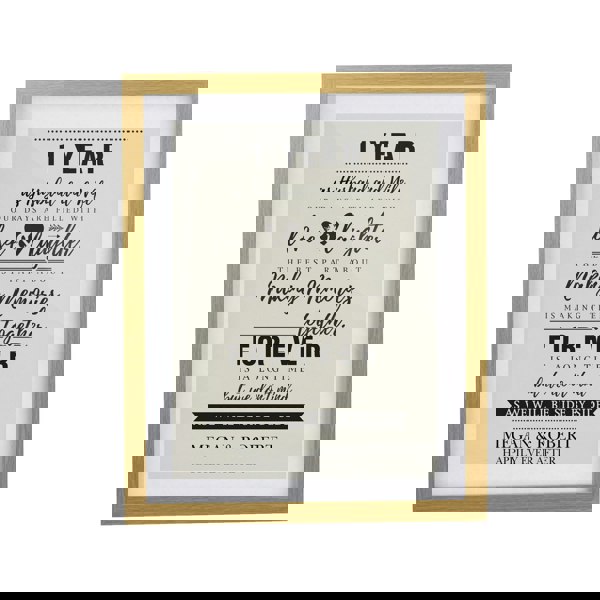 Personalised Memento Company Personalised Anniversary Oak Poster Frame