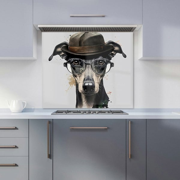 Warren Reed - Designer Whippet Dog Splashart Kitchen Splashback