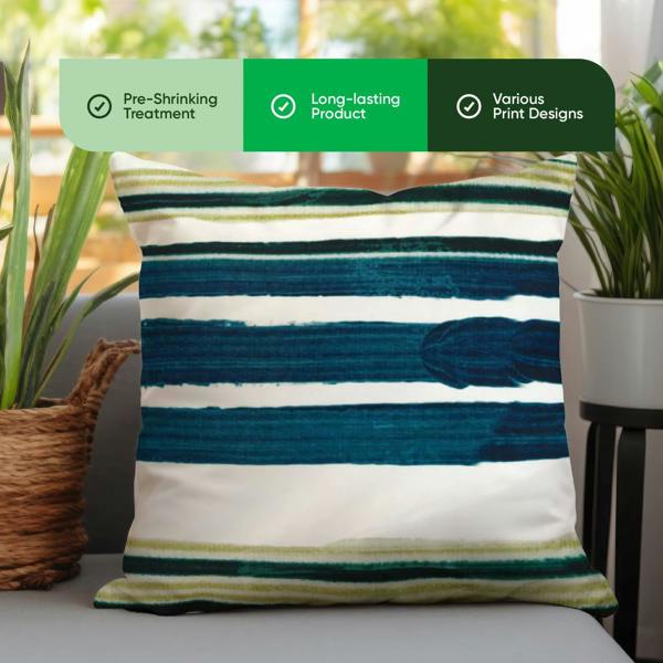 Gardenwize Pair of Outdoor Scatter Cushions – Painted Stripe Design