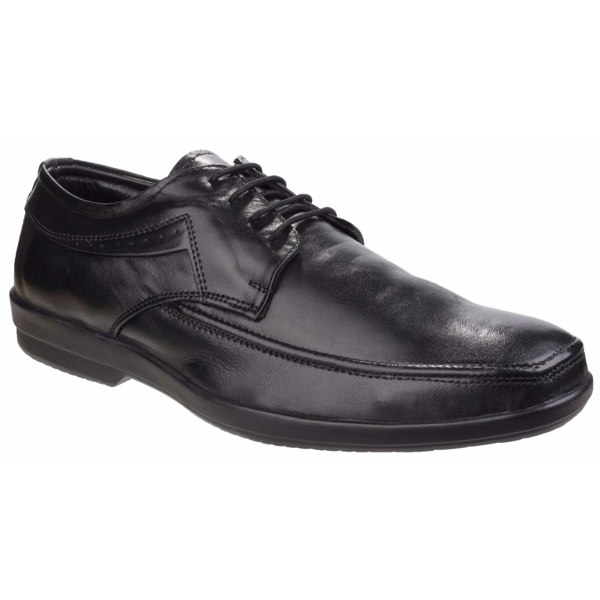 Fleet & Foster Mens Dave Apron Toe Oxford Formal Shoes - Black