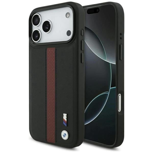 BMW M Perforated Stripe Logo Case with MagSafe for iPhone 17 Pro Max 6.9" Red - BMHMP17X25PCPSKR