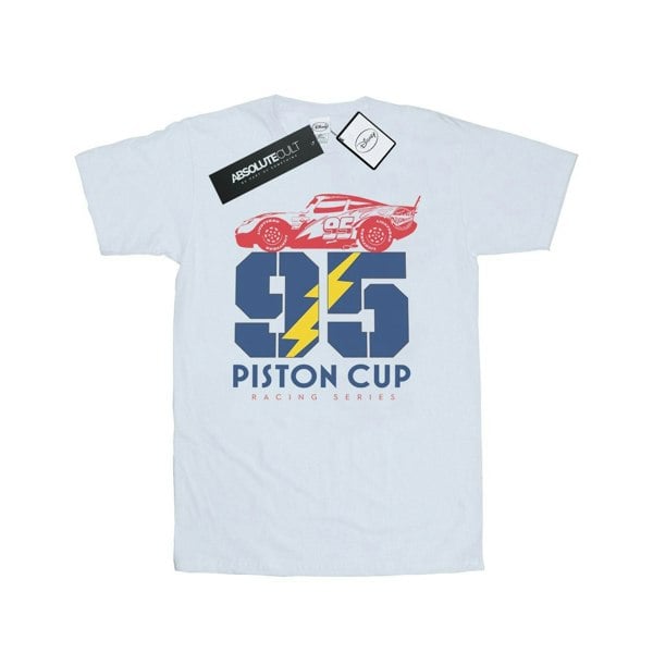 Disney Mens Cars Piston Cup 95 T-Shirt - White