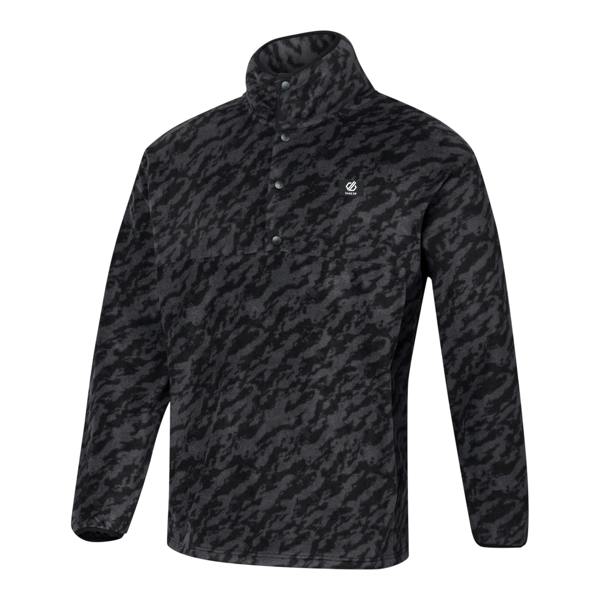 Dare 2B Mens Marble Quarter Zip Fleece Top - Black - 