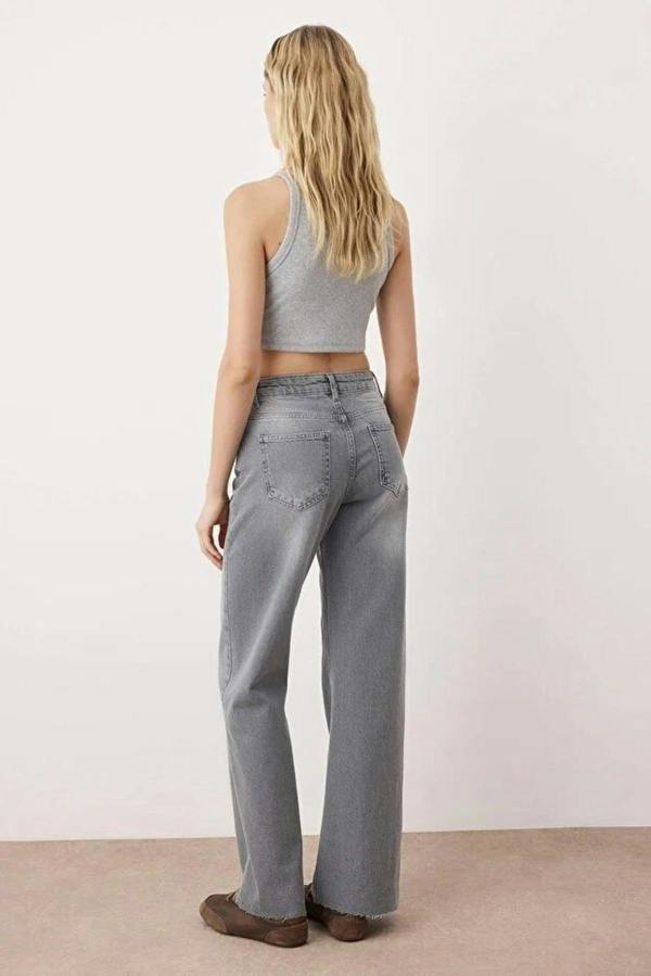 WOVCOR High Waist Comfort Cut Wide Leg Palazzo Jeans
