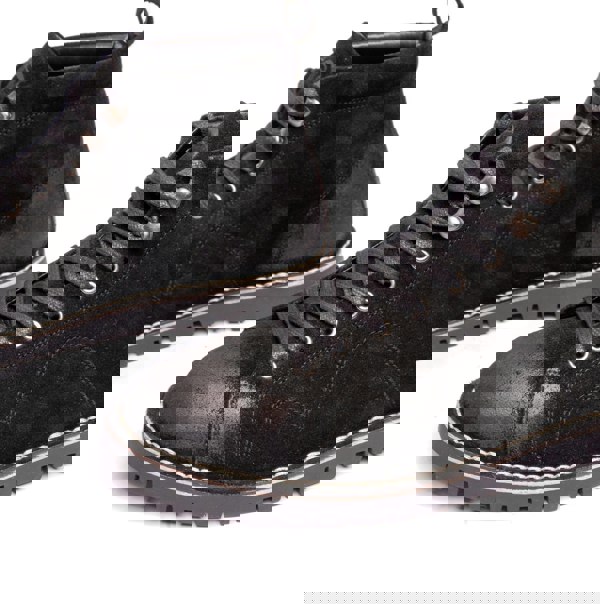 Popps 1961 MOD Mens Suede Boots Black