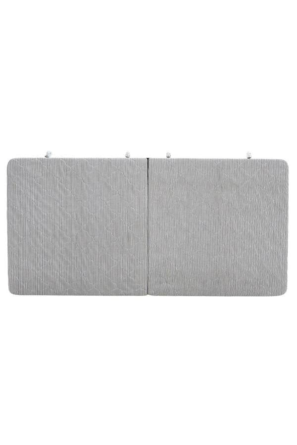 Living and Home Foldable Metal Framed Bed with Mattress and Wheels