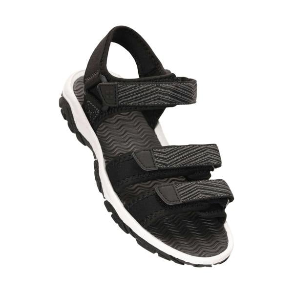 Mountain Warehouse Childrens/Kids 3 Touch Fastening Strap Sandals - Black - 