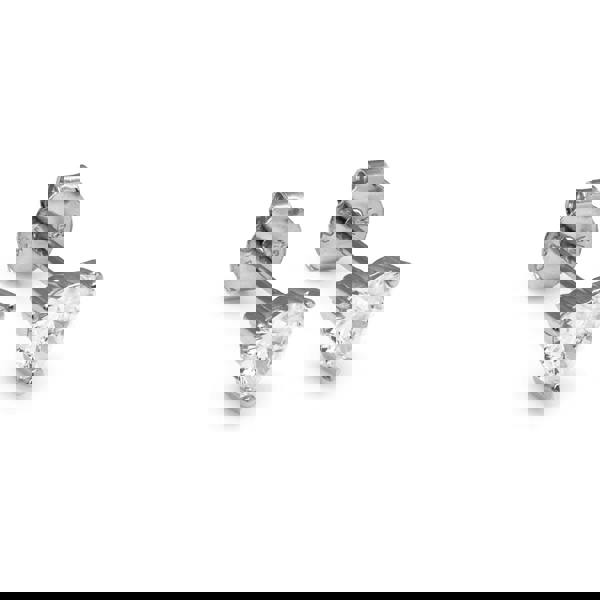 Say It With Stone Heart Earrings - Sterling Silver