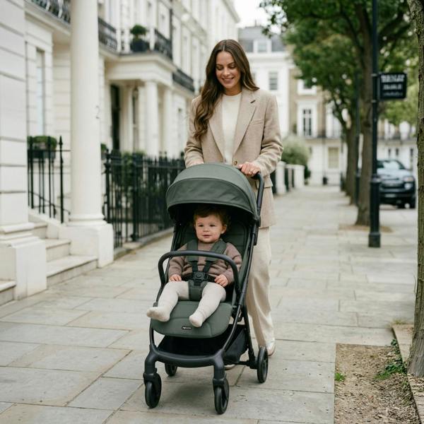 My Babiie MBX2 Compact Stroller - Forest Green