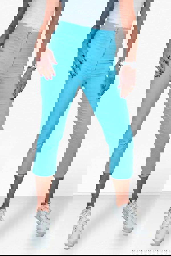 Paulo Due Women's Slim Cropped Capri Stretch Trousers