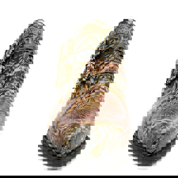 New Rock M-7960-s14 Embossed Vintage Shoes Black Leather Buckle Steel Heel