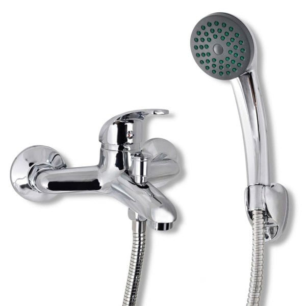 Berkfield Bath Shower Mixer Tap Kit Chrome