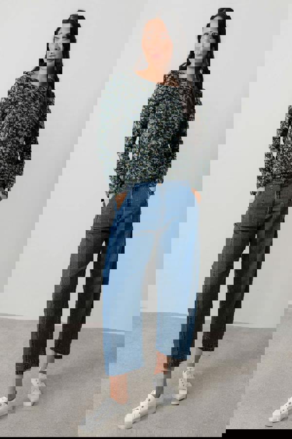 Lily & Me Abigail Brushed Knit Top Green