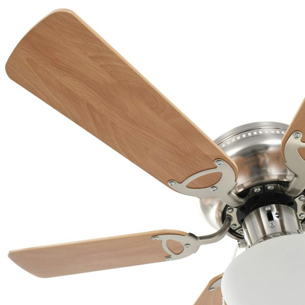 Berkfield Ornate Ceiling Fan with Light 82 cm Light Brown