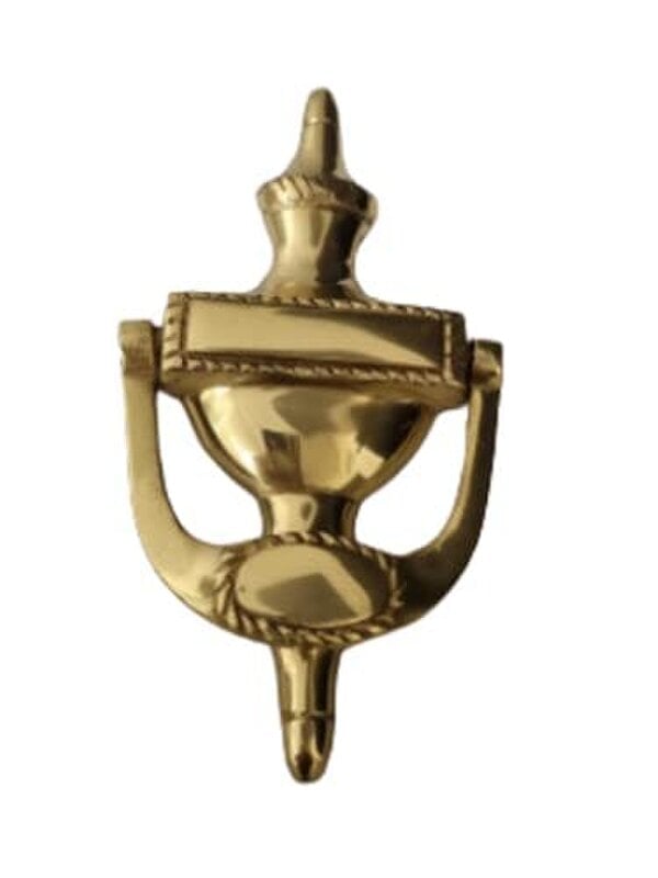EDH Door Hardware Haven Heritage Urn Door Knocker 5" INCH Georgian Front Door Knocker Brass Gold Urn Style