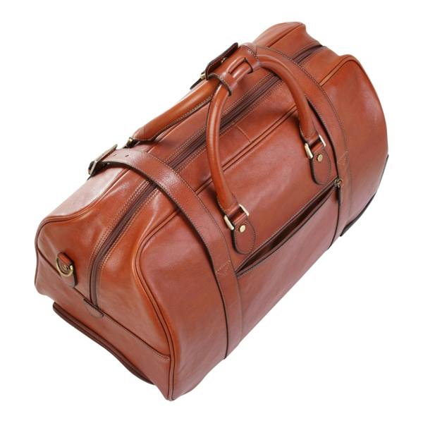 Infinity Leather Genuine Leather Wheeled Holdall Duffle Travel Cabin Bag - Holt