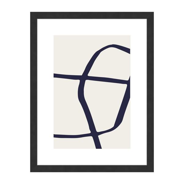 Nielsen accent by nielsen Velino Black Picture Frame with Glass Front and Abstract Poster Print