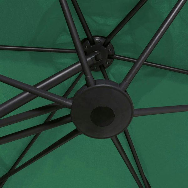 Berkfield Outdoor Parasol with Steel Pole 300 cm Green