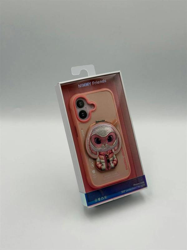 Nimmy Friends Nimmy Cool & Cute 2.0 Rabbit Case with MagSafe Stand for iPhone 17 6.3" Pink - N-YJKM-CXZJZH-IP17-08