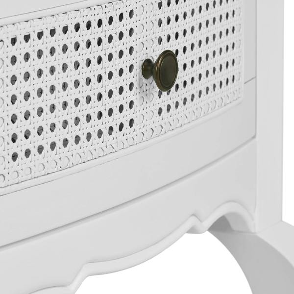 Statement Furniture Louis Bedside Table with Rattan Cane Drawer
