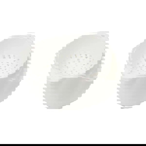 CALITEK Colander Strainer Set with Detachable Plastic 1.3L Rotatable Bowl White