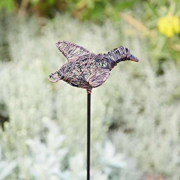Paper High Recycled Wire Duck Garden Stake Decoration