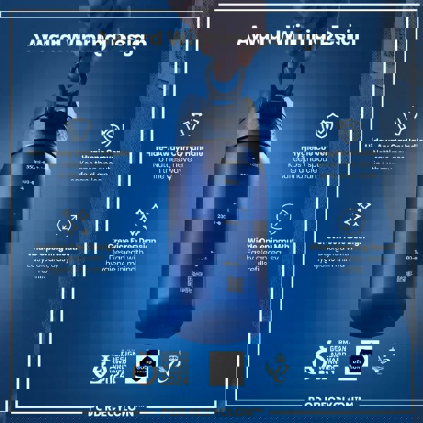 ION8 Leak Proof Kids Water Bottle, Recyclon, Navy, 350ml (12oz)