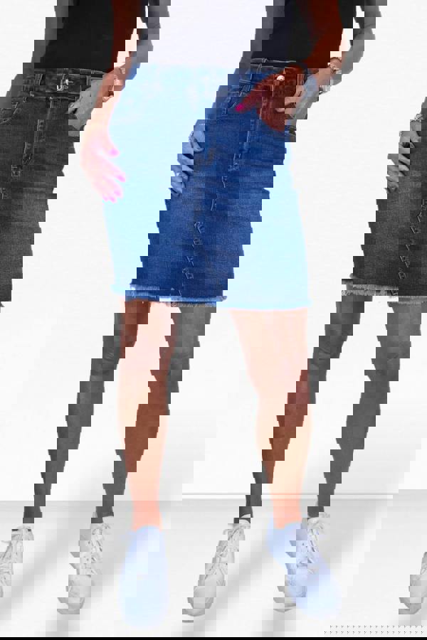 Paulo Due Women's Distressed Denim Mini Skirt