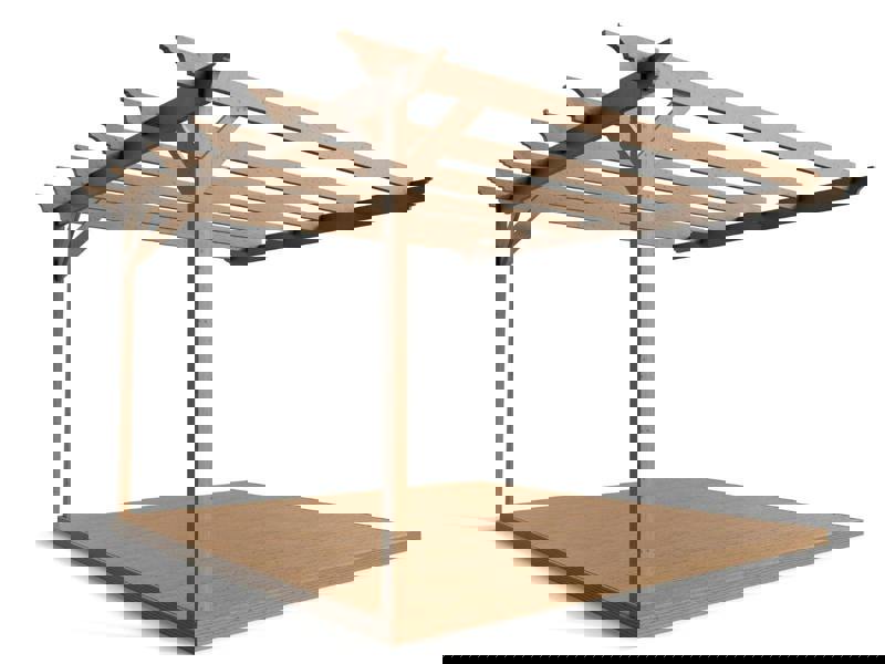 Arbor Garden Solutions Wall Mounted Pergola and Decking Kit Disnasty Design