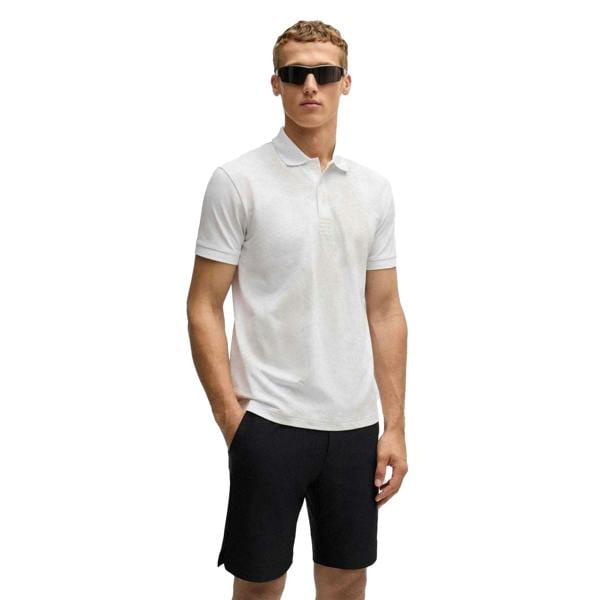 Boss Mens Paddy 3 Polo Shirt - White - 