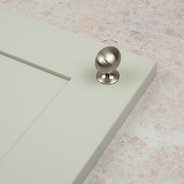 Handle & Home Brushed Nickel Classic Style Cup Handle and Coordinating Knob - 31mm Knob
