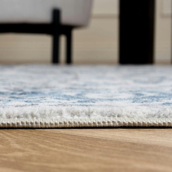 The Rugs Montana Bordered Navy Rug | 4070