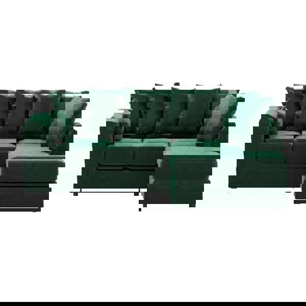 Furnishings For Less Brooklyn Full Foam Plush Velvet Corner Sofa