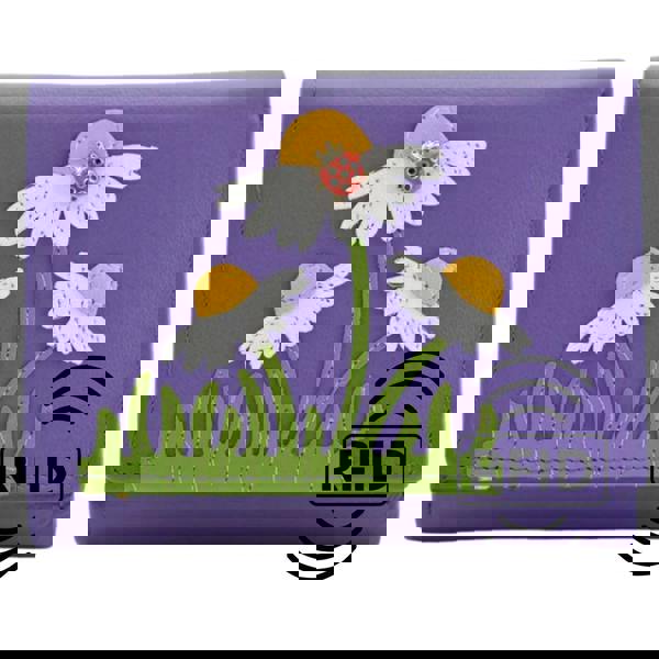 Mala Leather Peony Summer Garden & Ladybird Trifold Purse