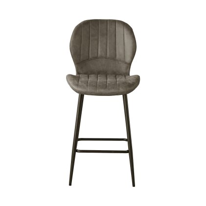 Outdoor Living Jaydn Distressed Leather Comfort Bar Stools