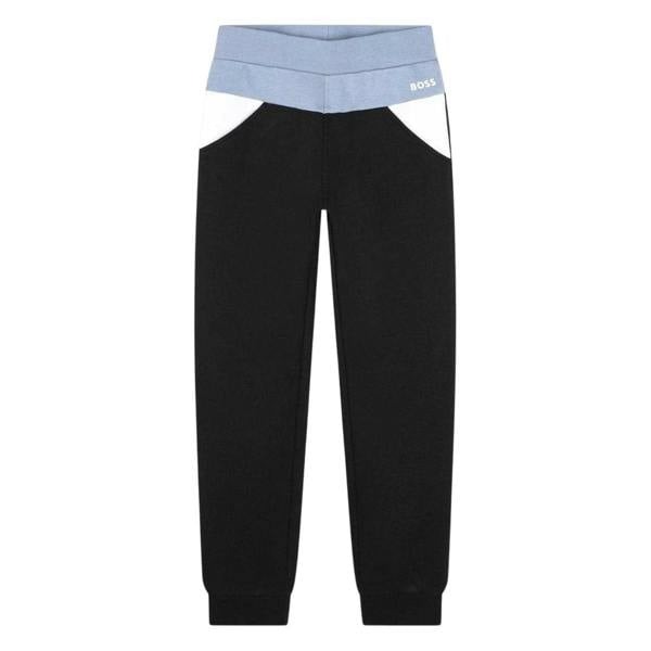 Boss Childrens/Kids Colour Block Regular Jogging Bottoms - Black - 