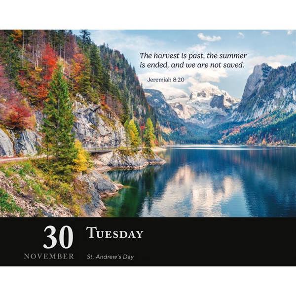 Religion Daily Verse Desk Calendar 2027, Desk Calendars, Day To View, Lifestyle, Gift