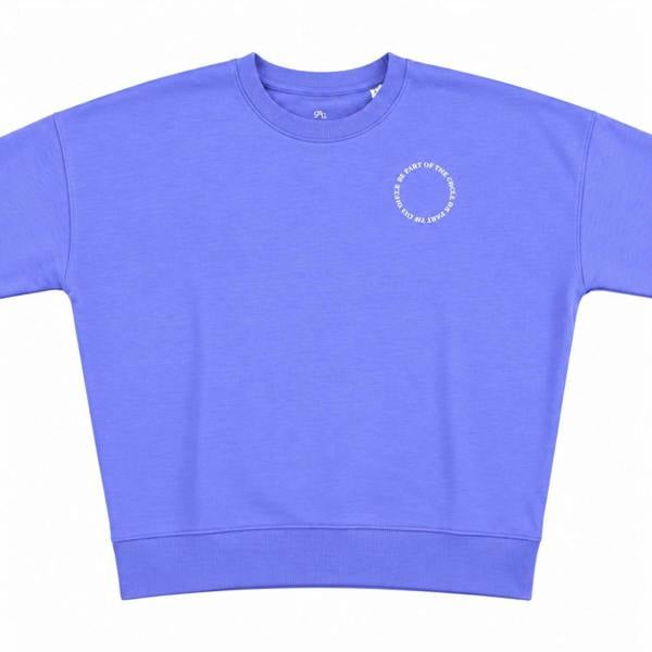 Onomato! Women's Cotton Be Part of the Circle Sweatshirt Size 2XL Very Peri