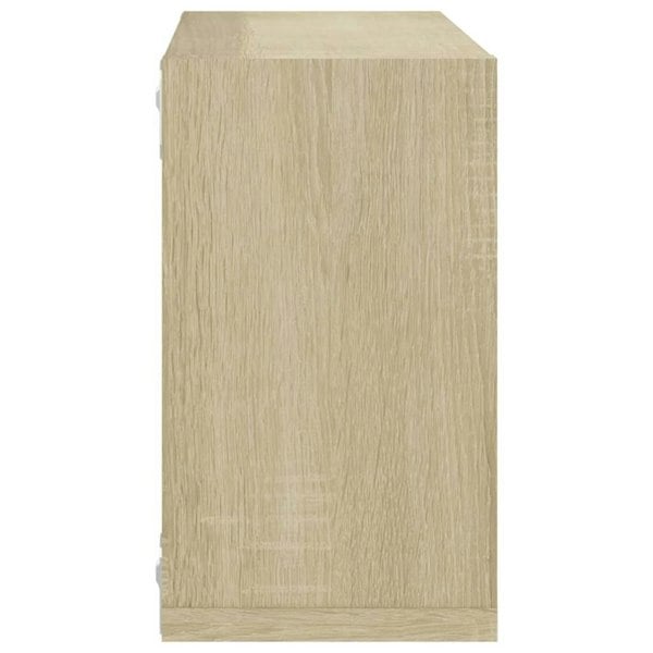 Berkfield Wall Cube Shelves 2 pcs Sonoma Oak 26x15x26 cm