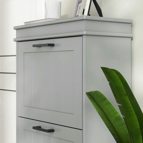 Wyld Haus Keliba Kaha Wooden Grey Minimal 3 Drawer Shoe Cabinet