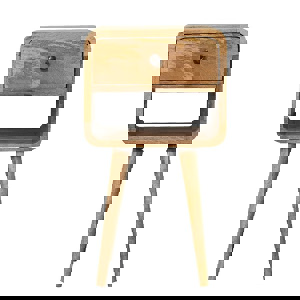 Artisan Furniture Solid Wood Mini Oak-ish Curve Lower Bedside