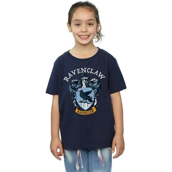 Harry Potter Girls Ravenclaw Cotton T-Shirt - Navy Blue