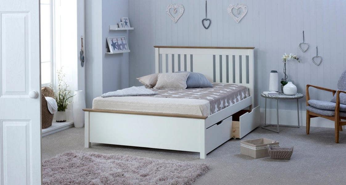 Bedmaster Chester White Wooden Storage Bed