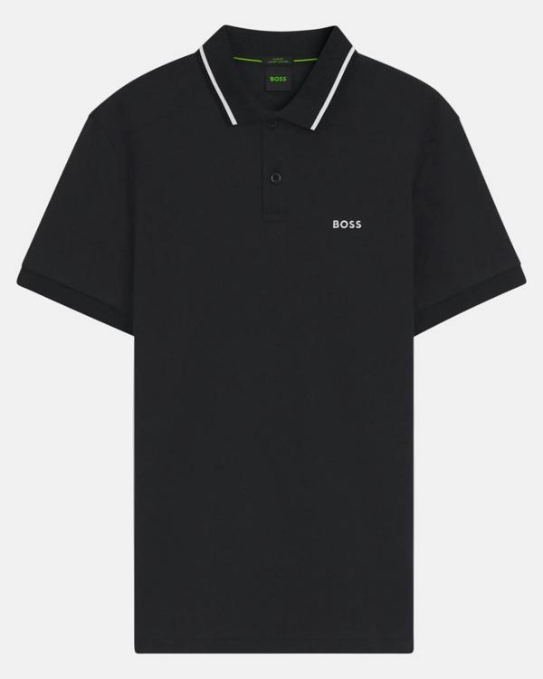 BOSS Green Paddy Mens Slim-Fit Polo Shirt in Interlock Cotton  - Dark Blue 402