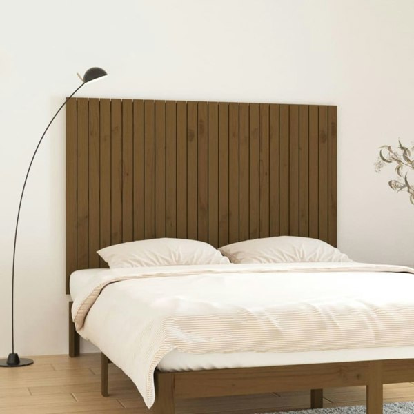 Berkfield Wall Headboard Honey Brown 166x3x110 cm Solid Wood Pine
