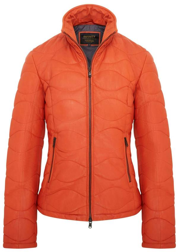 Infinity Leather Womens Puffer Quilted Bomber Leather Jacket - Hamar