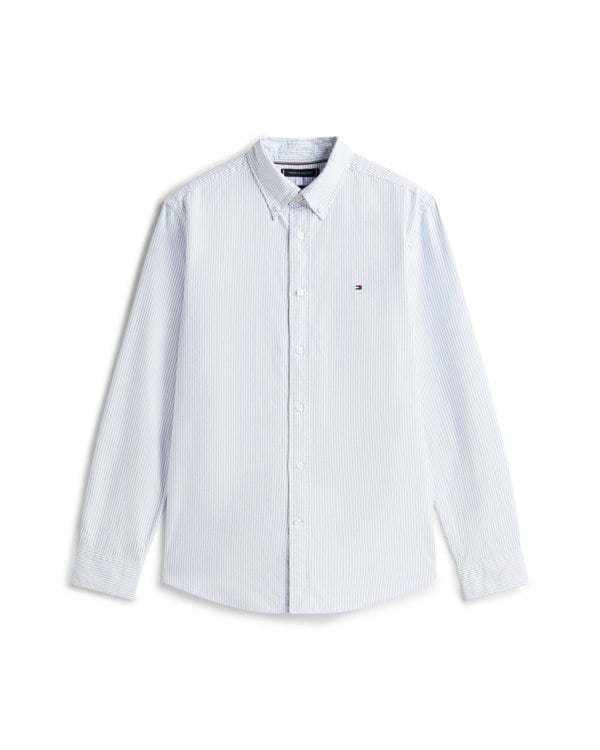 Tommy Hilfiger Heritage Oxford Stripe Mens Shirt - Shirt Blue/White
